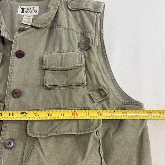 Trail Designs Vest Mens M Brown Tactical Hunting Fishing Shooting Cargo Utility - Picture 5 of 7